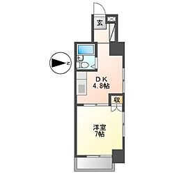 アートピア栄 1DKの間取図画像
