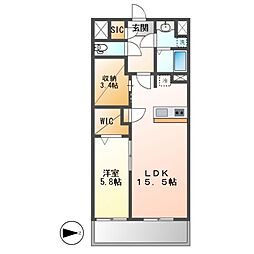 間取図画像 1SLDK