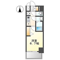 エステムコート名古屋グロース 1Kの間取図画像