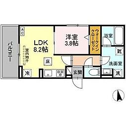 名古屋市千種区内山2丁目アパート 1LDKの間取図画像
