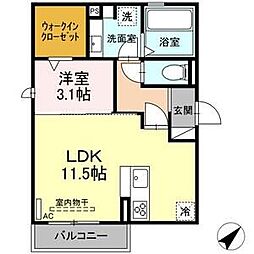 エスペランサ千種 1LDKの間取図画像