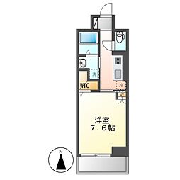 ホワイトメゾン新栄 1Kの間取図画像