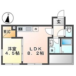 Move名城公園 1LDKの間取図画像