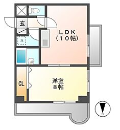 メゾンエトワール 1LDKの間取図画像