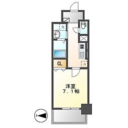 サクシード大曽根 1Kの間取図画像