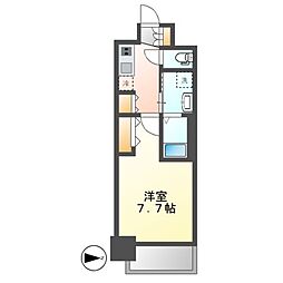 エステムコート名古屋ライブゲート 1Kの間取図画像