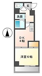 ワピタ名駅 1Kの間取図画像
