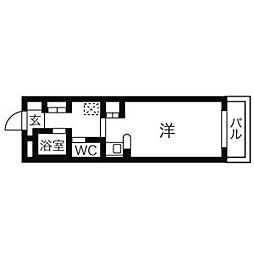 ドール新栄 1Kの間取図画像