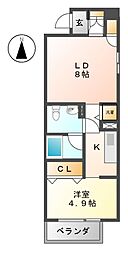 VARIE東別院 1LDKの間取図画像