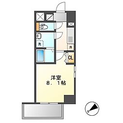 エスリード名古屋東別院 1Kの間取図画像