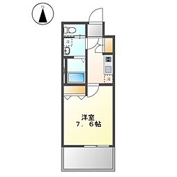S-RESIDENCE堀田 1Kの間取図画像