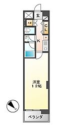 casa+α名駅南 1Kの間取図画像