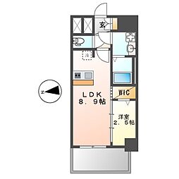 名古屋市中区新栄2丁目マンション 1LDKの間取図画像