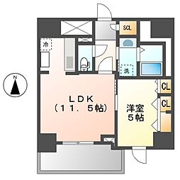 フレア丸の内 1LDKの間取図画像