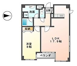 グランアベニュー栄 1LDKの間取図画像