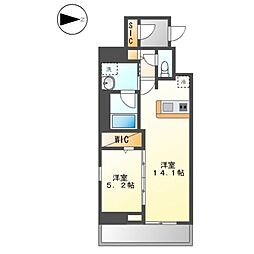 アーバンパーク日吉 1LDKの間取図画像
