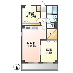 西脇ビル 2LDKの間取図画像