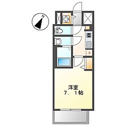 S-RESIDENCE名古屋菊井aline 1Kの間取図画像