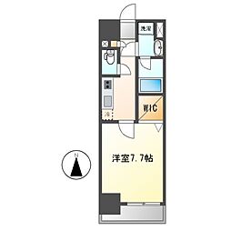 ソレアード 1Kの間取図画像