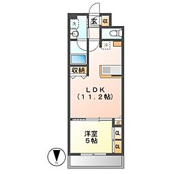ダイワシティー大須 1LDKの間取図画像
