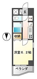 プレサンス泉シティアーク 1Kの間取図画像