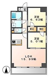S-FORT鶴舞reale 2LDKの間取図画像