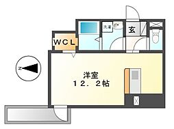 プロシード金山 ワンルームの間取図画像