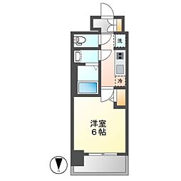 プレサンス千種駅前レイズ 1Kの間取図画像