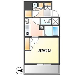 プレサンス泉セレグレード 1Kの間取図画像