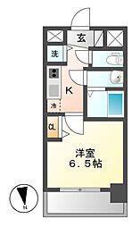 プレサンス大須プライマル 1Kの間取図画像