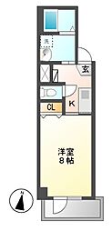 サン・錦本町ビル 1Kの間取図画像