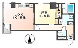 サン・フシミビル 1LDKの間取図画像