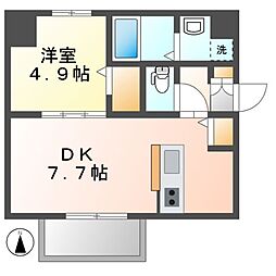 MAKESKAMIMAEZU4 1DKの間取図画像