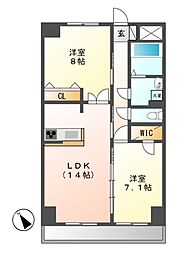 S-FORT鶴舞marks 2LDKの間取図画像