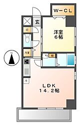 AHビル 1LDKの間取図画像