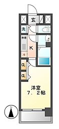 プレサンス名古屋グロウ 1Kの間取図画像