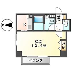 プロシード金山 1Kの間取図画像