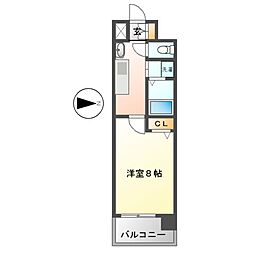 リアライズ記念橋 1Kの間取図画像