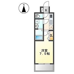名古屋市西区新道1丁目マンション 1Kの間取図画像