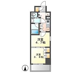 ザ・パークハビオ名古屋松原 2Kの間取図画像