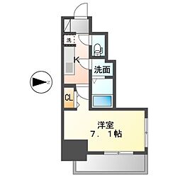 ディアレイシャス金山 1Kの間取図画像