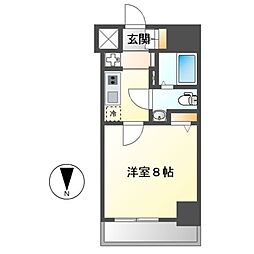 SHOKEN Residence名古屋SOUTH 1Kの間取図画像
