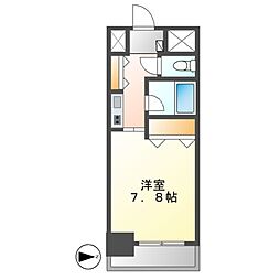 AXIS桜通内山 1Kの間取図画像