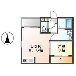 レガリスト中村公園deux 1LDKの間取図画像