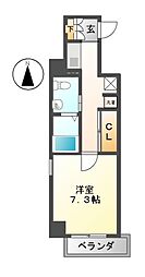 ライブコート千種 1Kの間取図画像