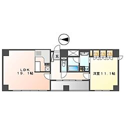 IZUMIONE 1LDKの間取図画像