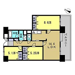 パークシティ庚午中 3LDKの間取図画像