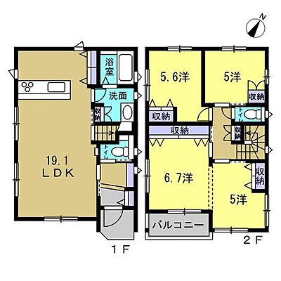間取り 安佐北区亀崎1丁目　1