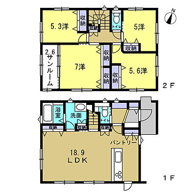 間取り 安佐北区落合南3丁目　2
