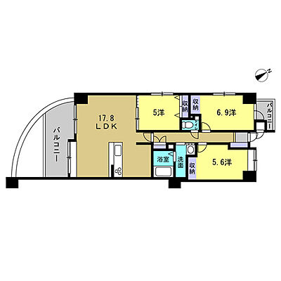 間取り アーバンコート舟入本町 9階/-
